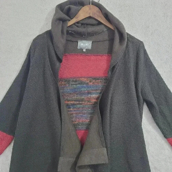 Miss Me Womens Bohemian Hooded Open Front Cardigan Sweater S  4CT - Picture 6 of 9